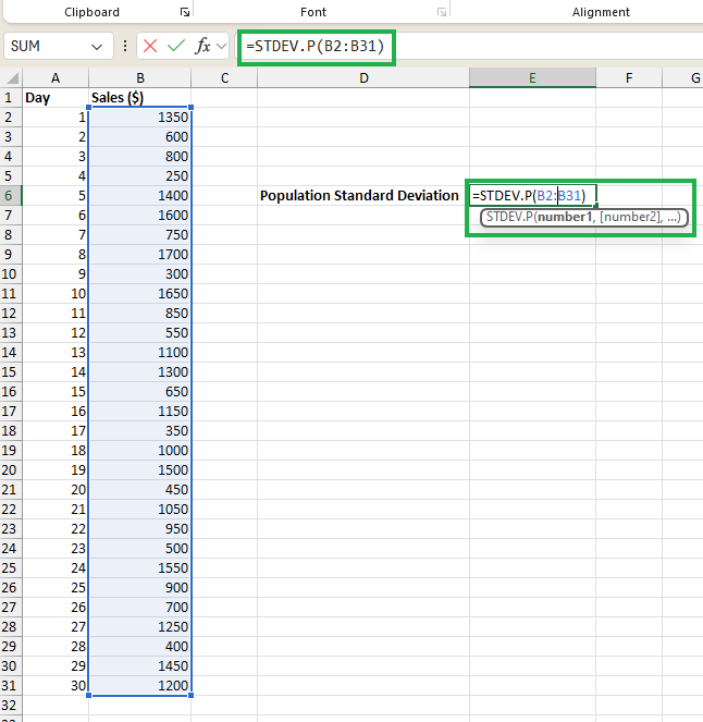 How to Calculate Standard Deviation in Excel | DataCamp