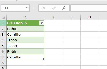 Ergebnisse in excel