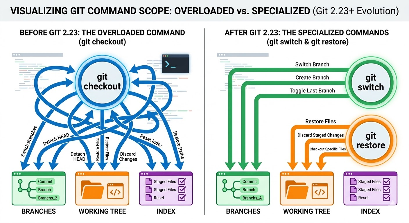 git switch vs checkout