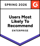 Users most likely to recommend - Enterprise - Spring 2026 (G2 Badge)