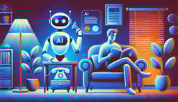 human reading relaxed while the AI does all the work - to represent OpenAI's Operator