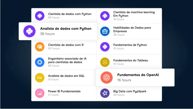 Captura de tela da interface do usuário do campus de um curso