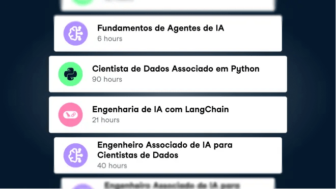 Captura de tela da interface do usuário do campus de um curso