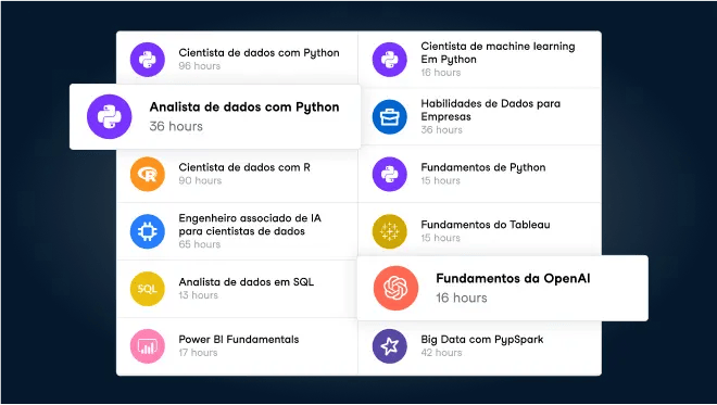 Captura de tela da interface do usuário do campus de um curso