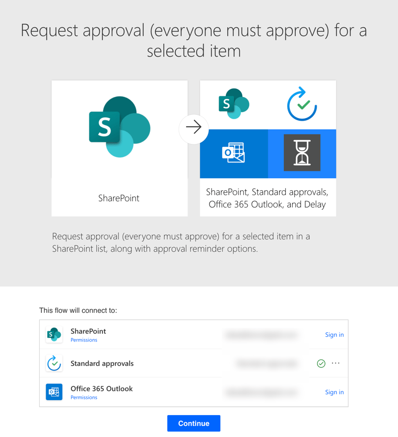 Request approval flow in Power Automate