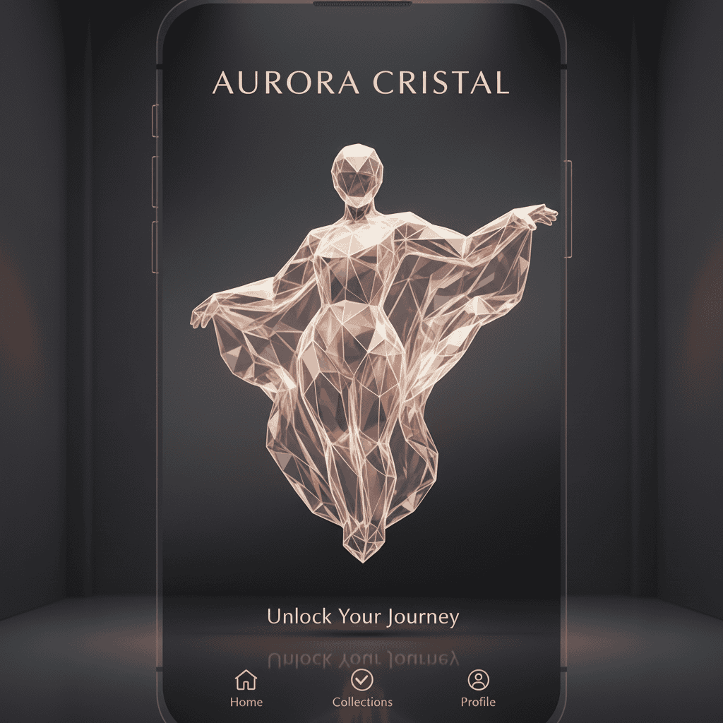 Same crystal mascot character appearing on luxury brand mobile app.png