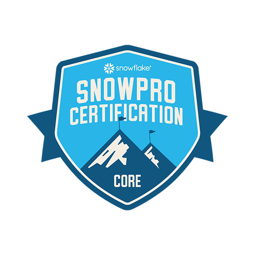 [LEGAL APPROVAL REQD FOR USE] Snowflake Core Certification badge logo