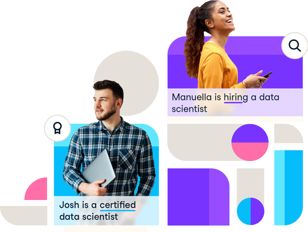 Screenshot of data scientist and hiring manager