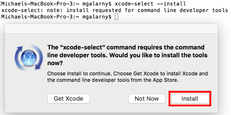 installation prompt