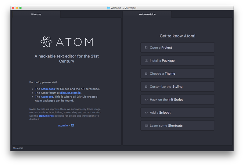 Installing Atom