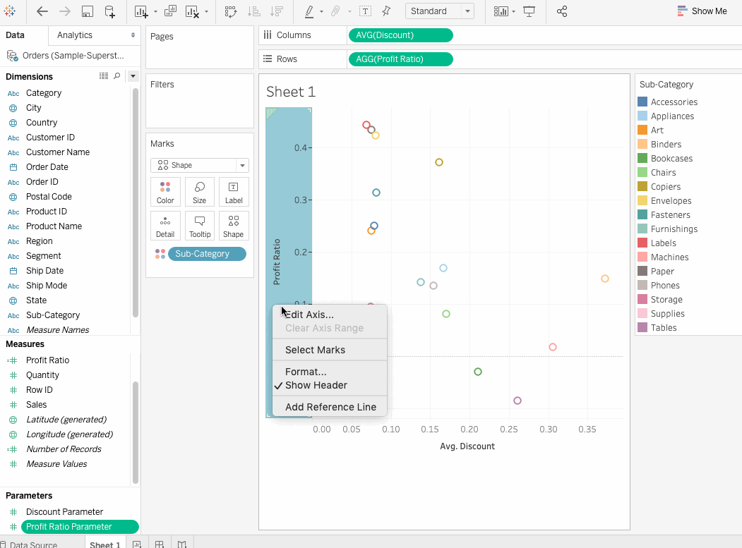 Adding Reference Lines in Tableau