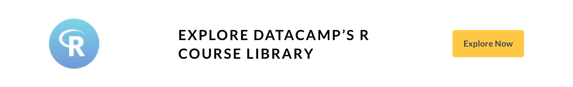 Explore DataCamp's R course library banner