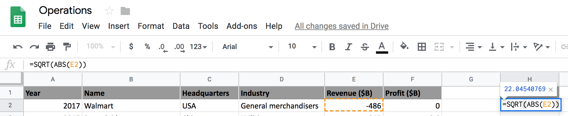 google sheets mathematical operations 14