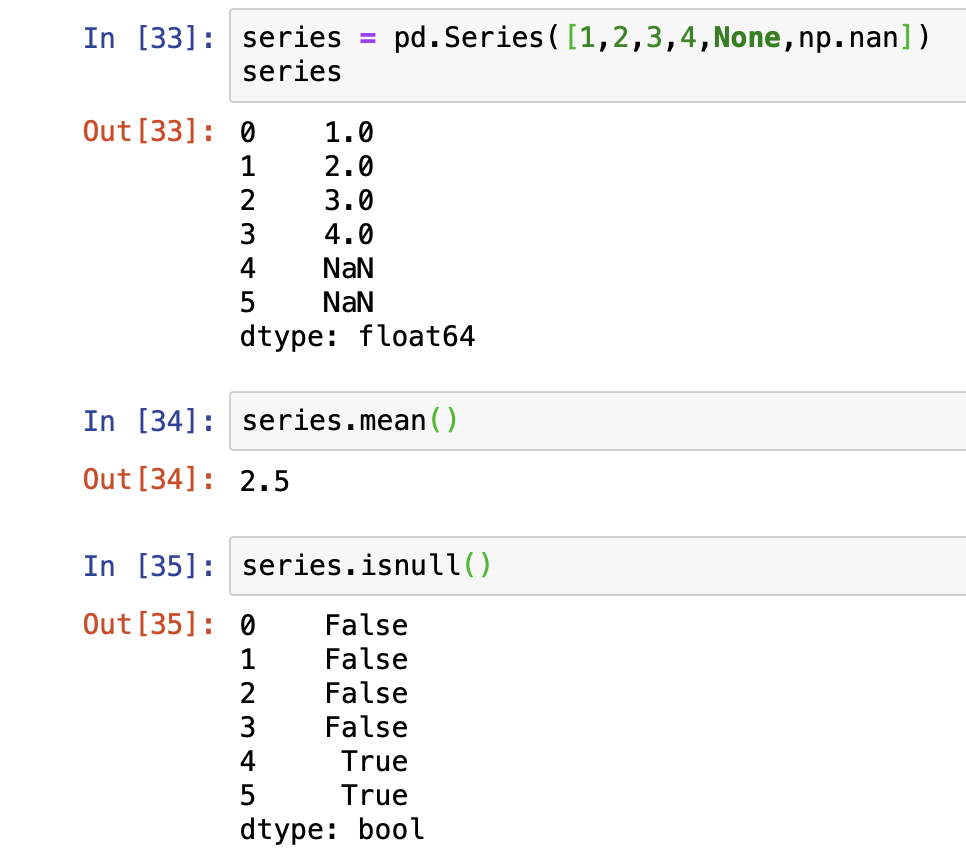 nan vs null