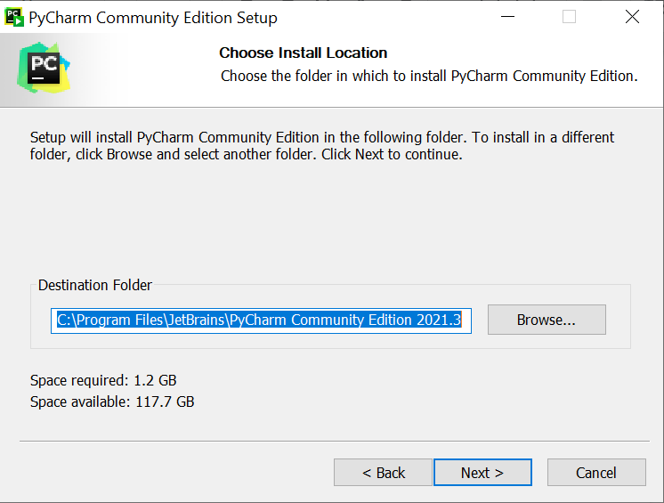Choose next, and follow the installation wizard steps