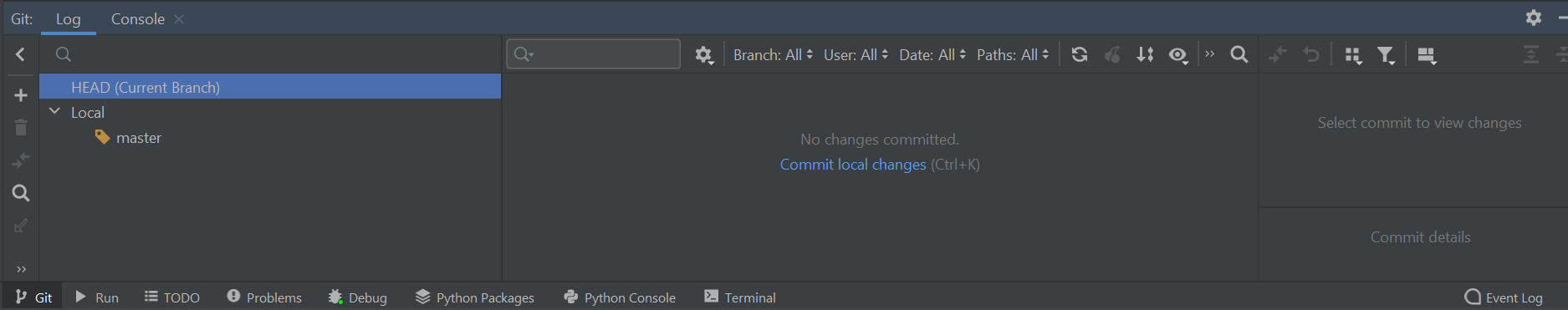 creating the Git repository