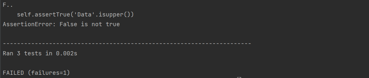 Python -m unittest TestFile