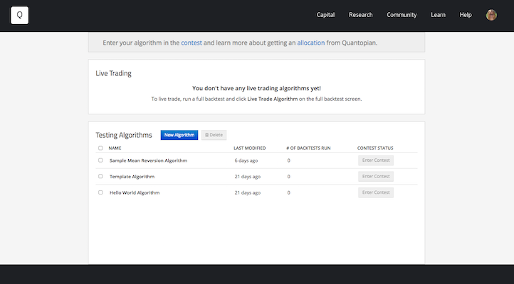 Backtesting with Zipline & Quantopian