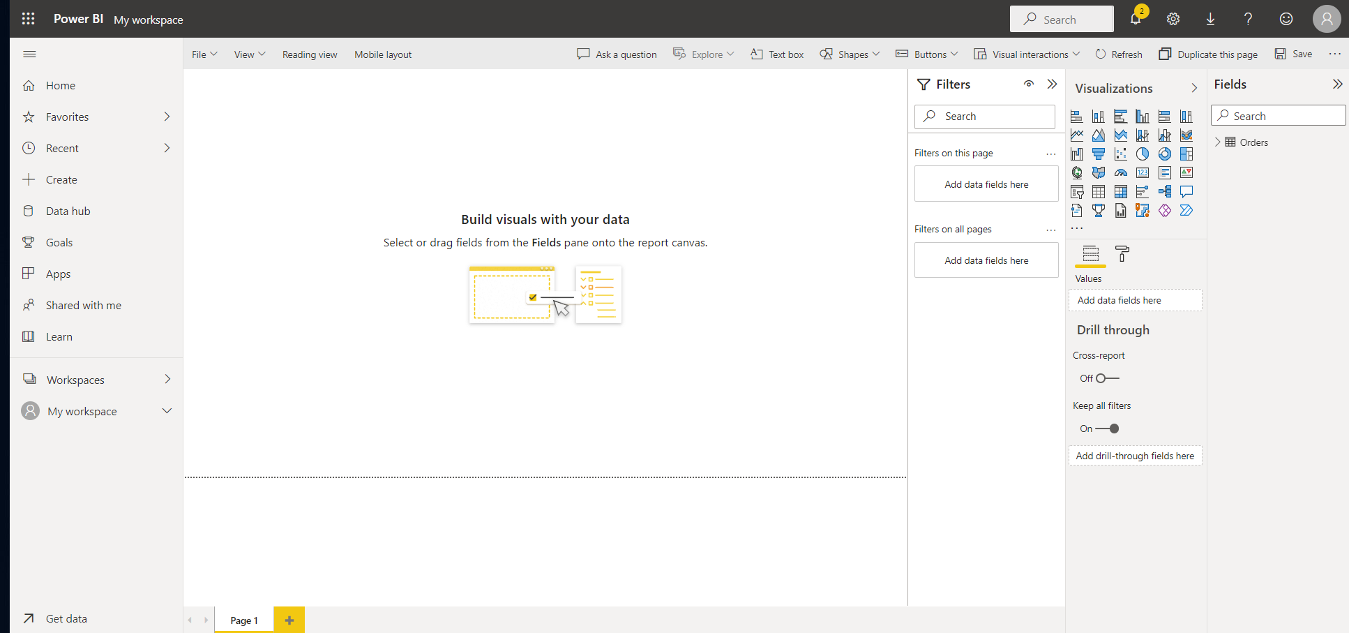 Espacio de informes de Power BI
