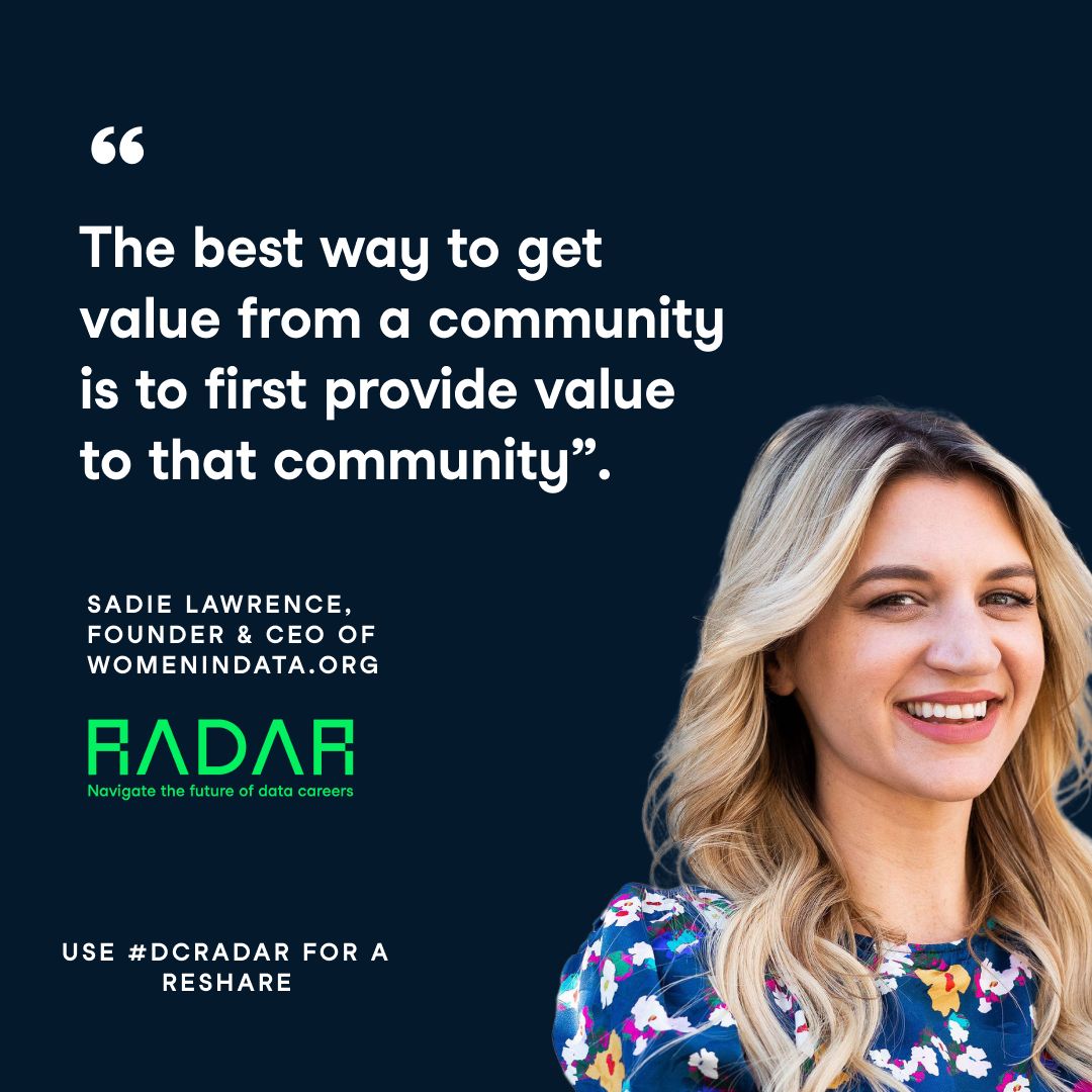 Sadie Lawrence at DataCamp Radar