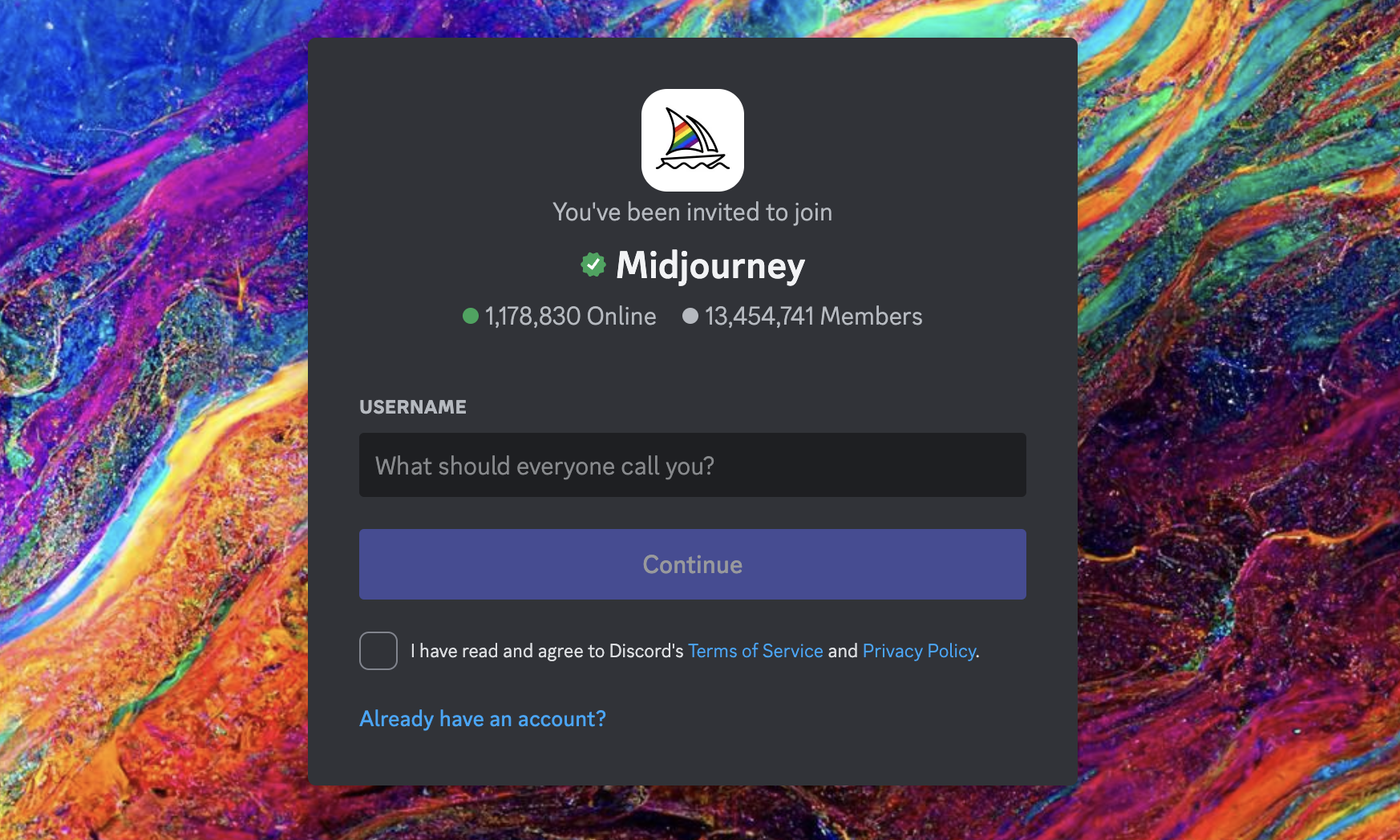 Undangan Discord Midjourney