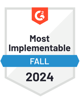 Most Implementable - Fall 2024 (G2 badge)