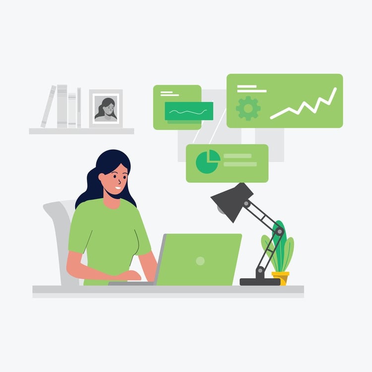 Data Scientist working from home.