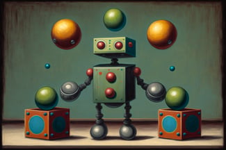An AI juggles tasks