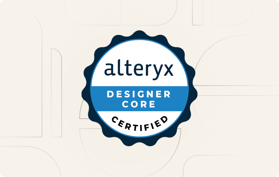 Alteryx Designer Core Certification DataCamp