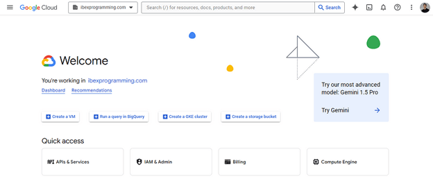 Google Cloud Console per Vertex AI