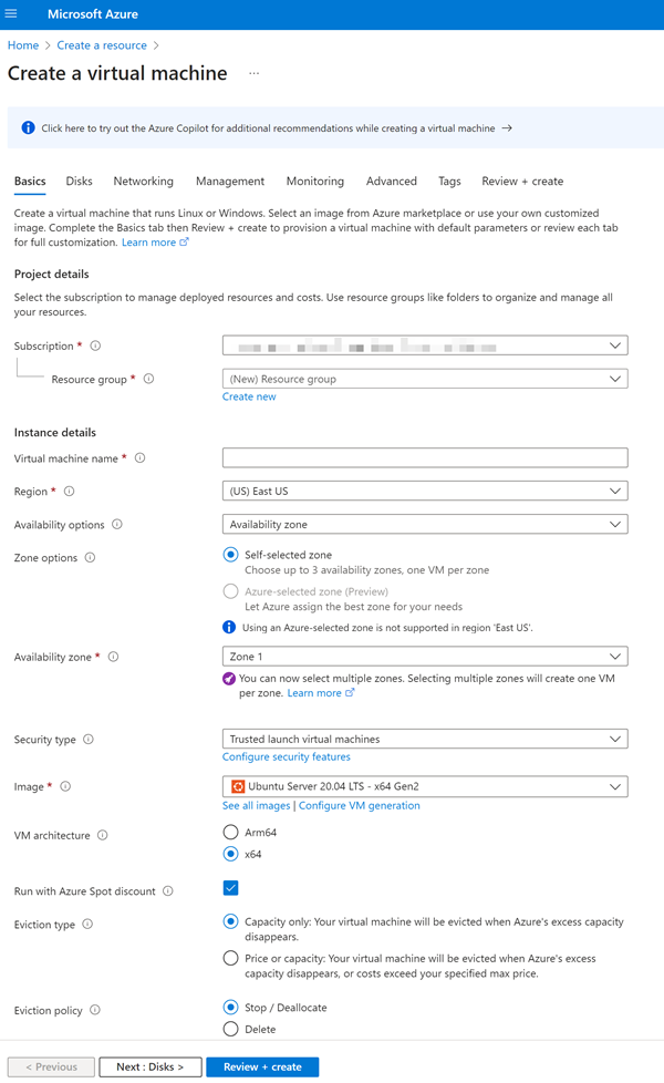 uma máquina virtual no Microsoft Azure