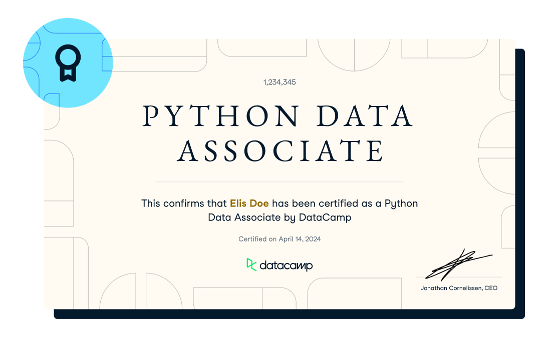 Python Data Associate Certification | DataCamp