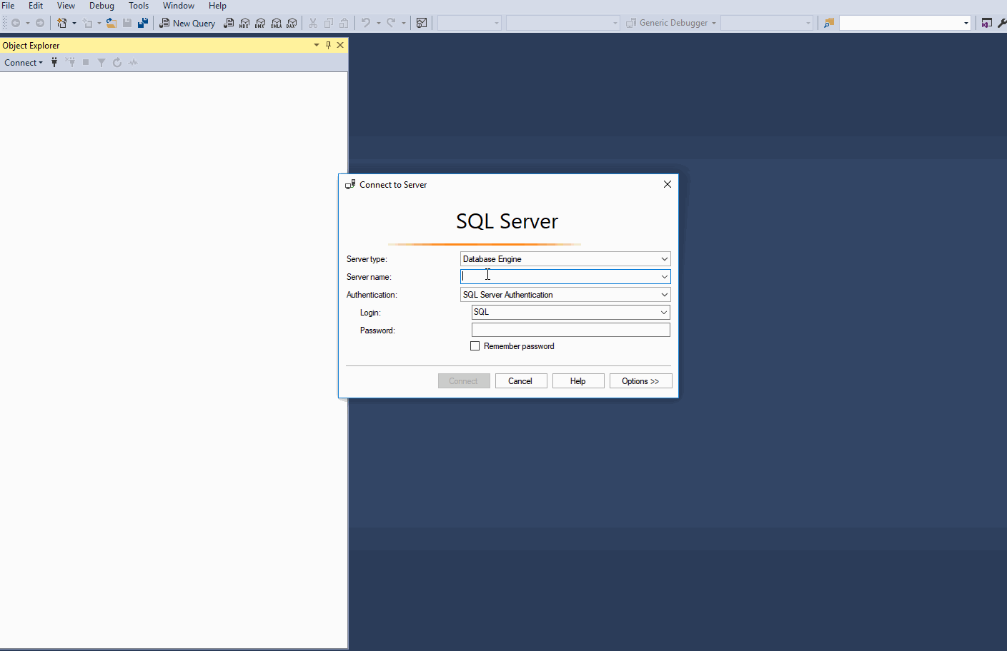 Accessing the sample database