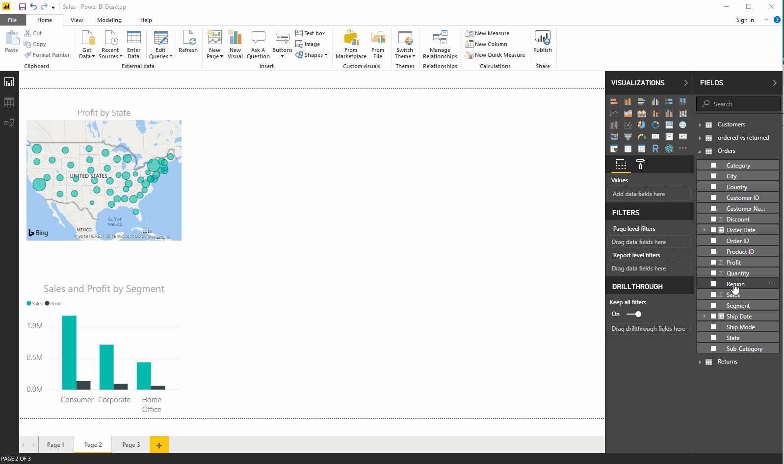 Sales & Profit by Region